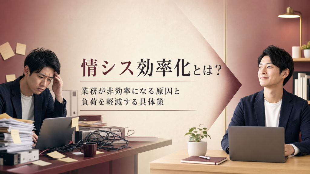 情シス効率化とは?業務が非効率になる原因と負荷を軽減する具体策